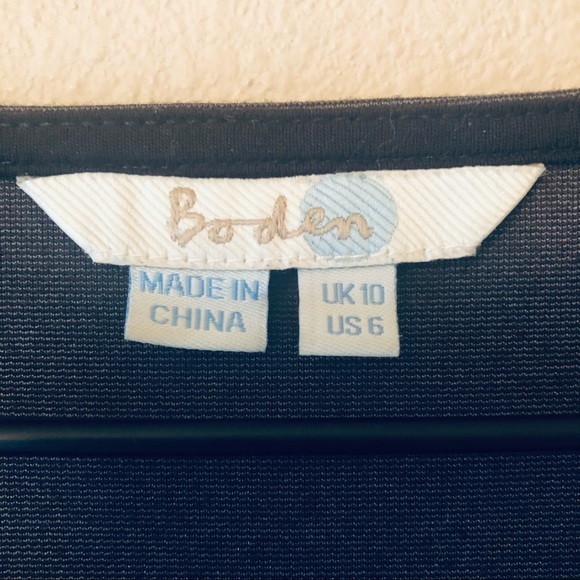 Boden Mod Retro Contrast Shift Dress Long Sleeve 6 - Picture 4 of 7